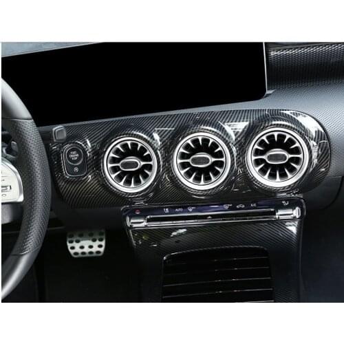 For Mercedes benz A Class W177 A180 A200 2019 Grain ABS Central Control Air Conditioning Decorative Panel Accessories