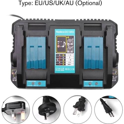 Double Makita Li-ion Battery Charger 4A Charging Current for Makita 14.4V 18V BL1830 Bl1430 DC18RC DC18RA Power tool