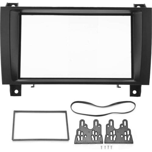 Fascia Trim CD Panel Frame 2Din Seamless Fitment Replacement for MERCEDES-BENZ SLK R171 2004-2011 for Car Modification