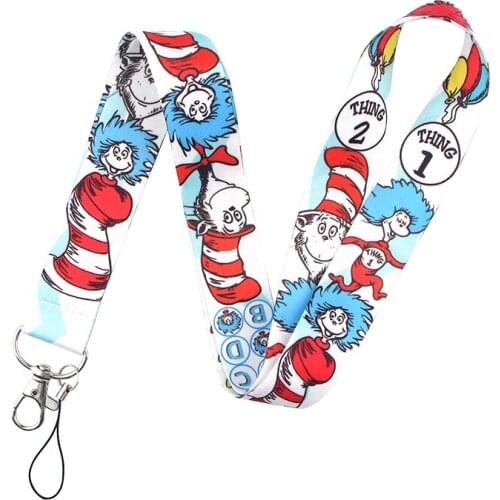 Homegaga Dr.Seuss Cartoon Lanyards Phone Keys ID Badge Holder Cool Neck Strap Phone Hang Rope Keys Lanyards Gift for Kids D2431