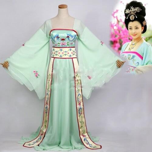 Yin Tao Light Green Classical Dance Hanfu Costume for TV Play The Secret History of Concubine Yang Embroidery Performance HANFU