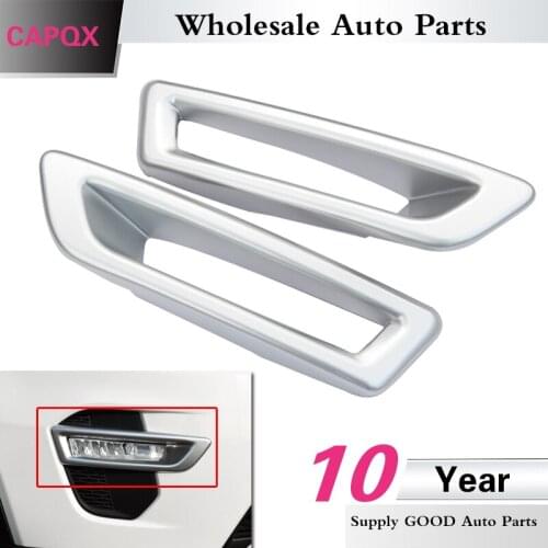 CAPQX For Land Rover Discovery sport 2014 2015 2016 Chrome Front Fog Light Foglight Lamp Cover Trim Bumper Decoration Frame Cap