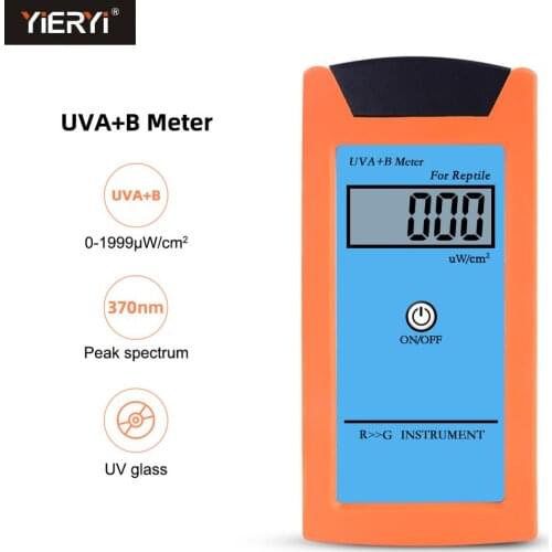 Yieryi RGM-UVA+B Meter Reptile Lamps Automotive Insulation Film UV Irradiance Meter ± 10% REF.NIST UVA B Irradiance Meter