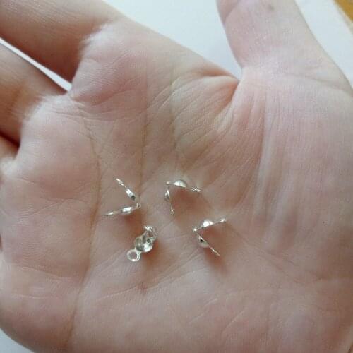 Hot 1000pcs/Lot 4X8mm Bead Buckle Ball Chain End Connector For Women Diy Fashion Necklace Bracelet Jewelry Making Accessories