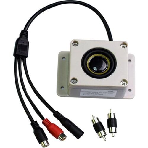 Microphone Speaker Device for Security Camera Outdoor Waterproof for IP Camera Audio Recording Two Way Radio Interphone