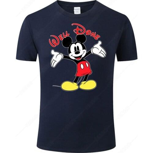 2021 New Mickey Mouse T Shirt Men Women Cotton Print T-shirt Summer Casual Streetwear Tshirt Tops Cool Tee Clothing J115