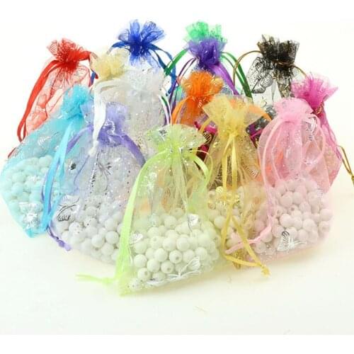 NEW 2000pcs Multi-colors 7x9cm Jewelry Packing Drawable Organza Bags Wedding Birthday Candy Gift Bags & Pouches Storage bag