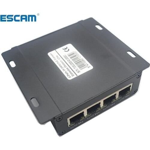 4 Port IEEE802.3at 25.5W PoE Extender / Repeater for IP camera Extend 120m transmission distance with 10/100M LAN ports