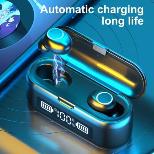 F9-46 Portable Wireless Noise Reduction Call Function TWS Bluetooth 5.0 Stereo Earphones Headsets