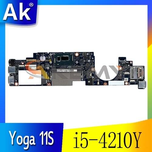 For Lenovo Yoga 11S laptop motherboard AIUU0 NM-A191 motherboard 90004935 CPU i5-4210Y DDR3L tested 100% work Mainboard
