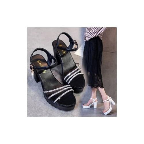 Block Heel Platform Sandals Women SHoes Summer 2021 OL Elegant High Heels Sandals Ladies Office Party Sandal Big Size 35-40
