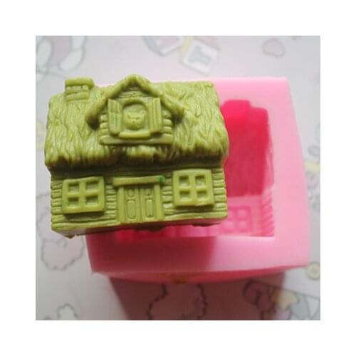 Silicone soap mold 8.3*7.3*4.1CM love heart house shape fondant cake chocolate clay mould