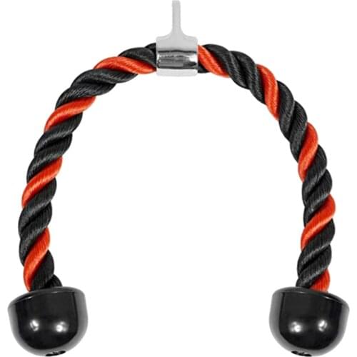 Gym Exercises Tricep Rope Handle Rubber Pull Down Bicep Cable Attachment Grip