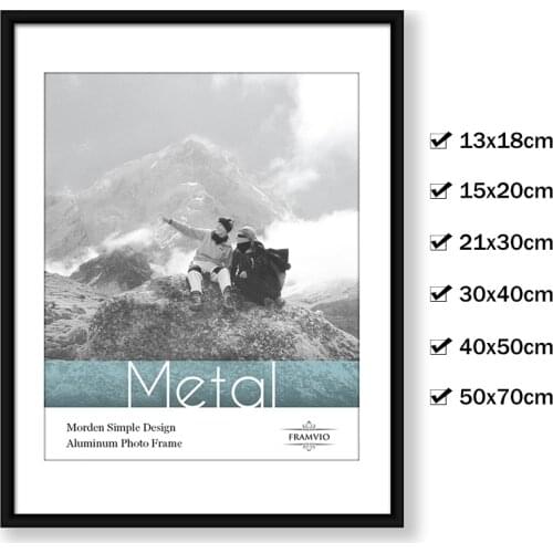 Matel Photo Pictures Frames A4 21x30 50x70 40x50 a3 30x40 cm Mat Plexiglass Poster Canvas Prints Black White Wall Art Decoration