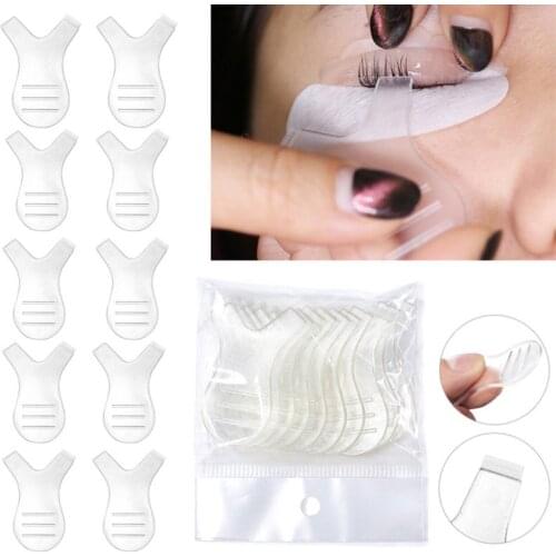 Y - shaped eyelash brush for hot eyelashes double - headed plastic silicone brush head grafting eyelash accessories