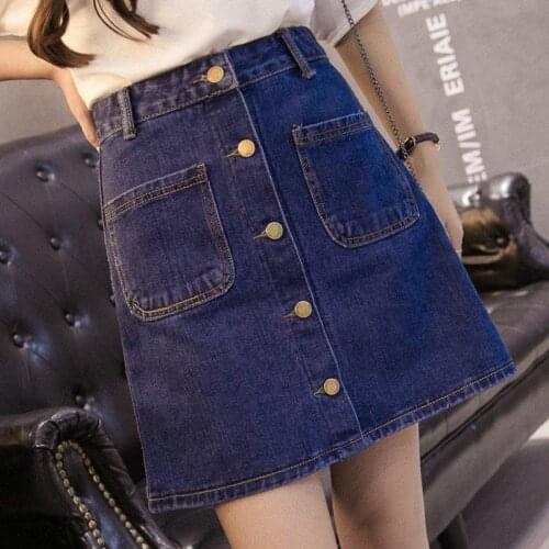 Woman Skirts Womens Skirt Spring and Autumn 2021summer High Waist A- line Skirt Denim Skirt Mujer Faldas Saias Mulher
