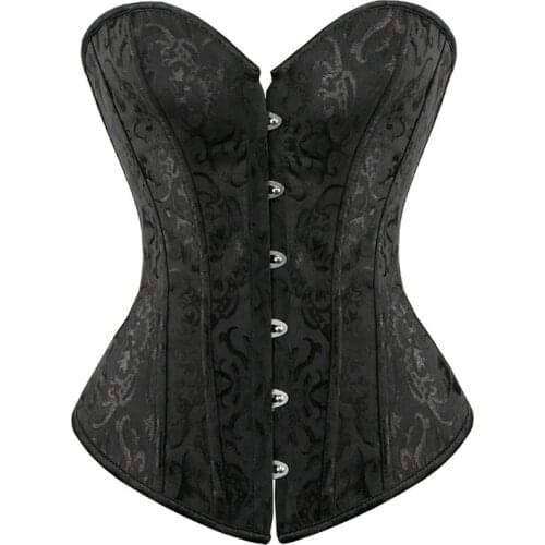Corset Sexy Plus Size Clothing For Women Solid Bustier Corset Steampunk Lingerie Black Clothes