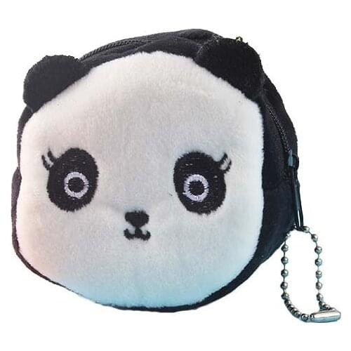 100PCS / LOT Cartoon Plush Purse Cute Animation Key Bag Kawaii Wallet Coin Bag Small Storage Bags for Children