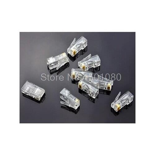 1000PCS/LOT RJ45 network crystal head 1000 a loaded eight core 8P8C RJ-45 connector whole package RJ45 COB