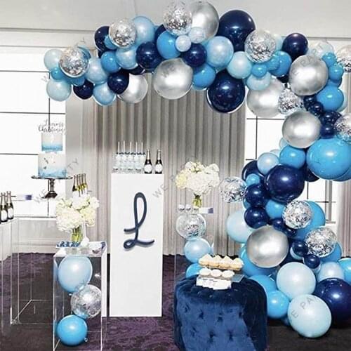 102pcs New Retro Color Navy Blue Balloon Arch Garland Kit Baby ShowerWedding Hawaiian Party Birthday Ballons Globos Decoration