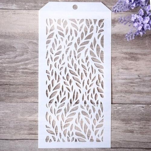 12*24 cm DIY Craft Seamless Leaf Stencil for Painting Scrapbooking Stamping Stamps Album Decorative Embossing Paper Cards