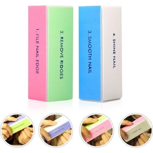 5Pcs / Set Colorful Nail File Buffering Block Surrounded By Professional Polishing Tools Nail Pedicure Buffers
