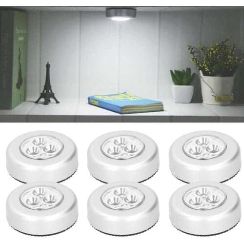 6Pcs LED Smart Cabinet Door Sensor Night Light LED Hydraulic Hinge Closet Light For Indoor Bedroom Closet Corridor Cabinet Use