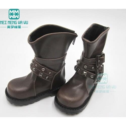 BJD accessories doll shoes for 65-75cm SD17 POPO68 BJD Uncle fashionable Trendy boots, pointed leather shoes