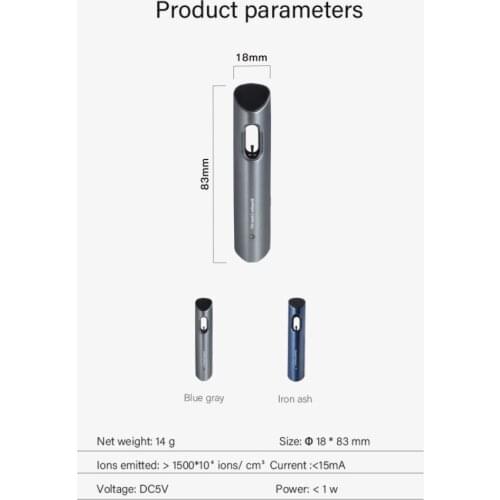 Car/desktop Air Purifier Negative Ion Formaldehyde Air Purifier For Home True HEPA Filters Car Air Outlet Air Purifier