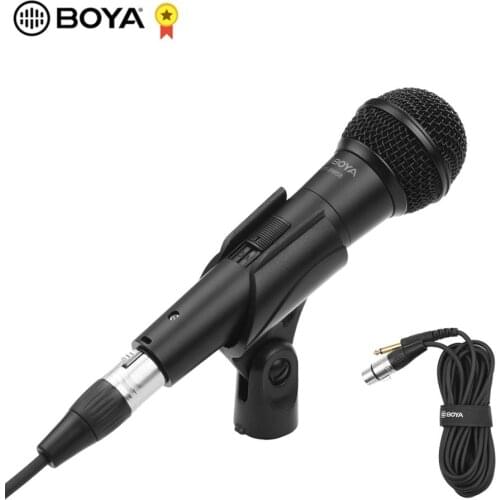 BOYA BY-BM58 Cardioid Dynamic Vocal Microphone Photography Mic for Singing Stage with 5.0m XLR Cable karaoke live stage theater