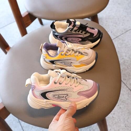 Childrens Outdoor Rubber Shoes Boys' Autumn Breathable Black Sports Shoes Soft Soles Girls' Lightweight Toddler Shoes Sneaker