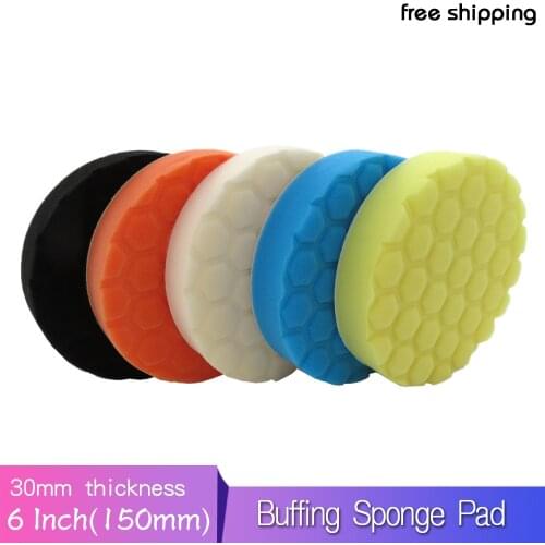 6 Inch 5pcs/Set Sponge Polishing Pad Waxing Buffing Pad Kit Compound Auto Car Polisher Tool