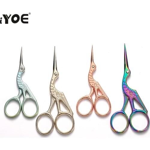 IYOE Stainless Steel Vintage Crane Scissors For Tailor Cross Stitch Scissors DIY Handmade Craft Clothing Sewing Tool