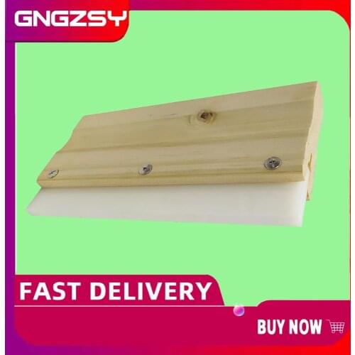 Wear-proof Silk Screen Printing Squeegee Blade With Wood Handle DIY Silkscreen Printing Ink Rubber Scraper Board Tools A94