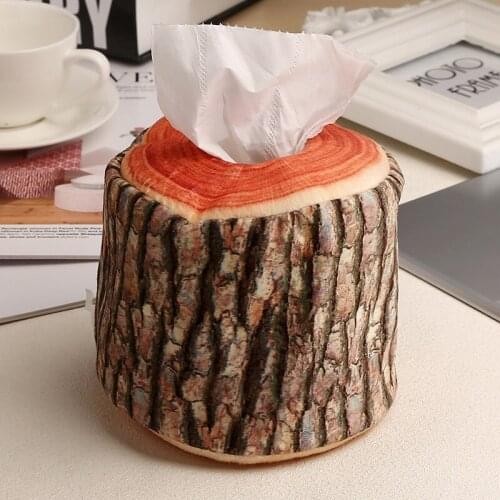 1pc Imitation Tree Bark Tissue Box Car tissue box Napkin Holder Case Paper Cover Home Car Decor Accessory Car accessories