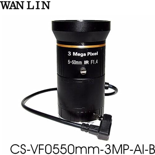 TREEYE HD 3.0Megapixel Varifocal 5-50mm lens IR CCTV Camera Lens 1/2.5" IP Lens Road Security Lens CS Mount F1.4 Auto Iris
