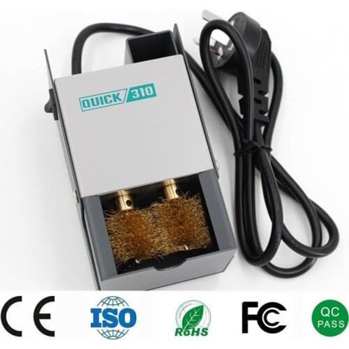 Original QUICK310 Tip Cleaning Machine Soldering Iron Automatic Cleaner Soldering Nozzle Electric Cleaning Machine Brush