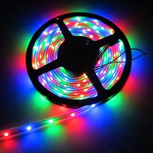 5M SK6812 WS2812B WS2811 30LEDs/m Dream Color 5050 RGB LED Strip Black PCB tube Waterproof IP67 DC5V