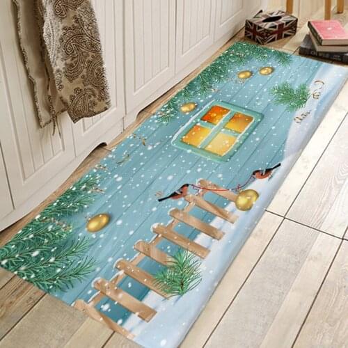 Christmas Rug 3D RUG Hallway Carpets and Rugs for Bedroom Living Room Carpet Kitchen Bathroom Anti-Slip Floor Mats 3D Mat