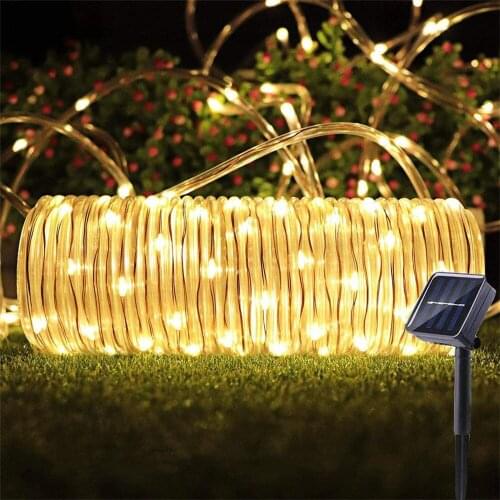 Solar Rope Lights Outdoor String Lights 12M Waterproof 100LED for Indoor Outdoor Garden Party Patio Lawn Bedroom Wedding Decorat