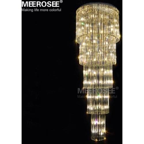 Modern Glass Chandelier Light Fixture staircase Lustre, stairs, foyer Crystal Stair Lamp for hotel and project