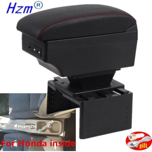 For Honda inside Armrest box For Honda inside Car Armrest box center Storage box Interior Parts accessories with USB LED light