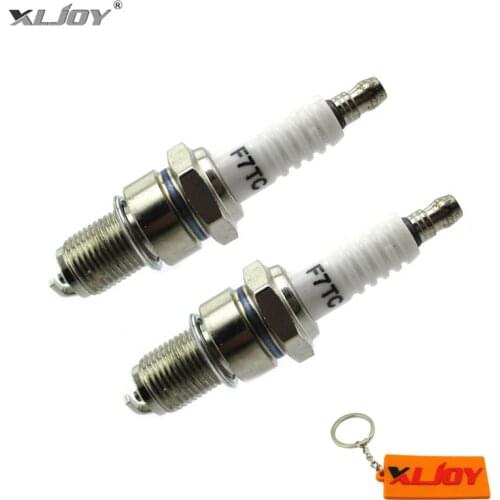 XLJOY 2pcs F7TC Spark Plug For Honda GX120 GX160 GX200 GX240 GX270 GX340 GX390 Generator Lawnmower Water Pump Go Kart Mini Bike
