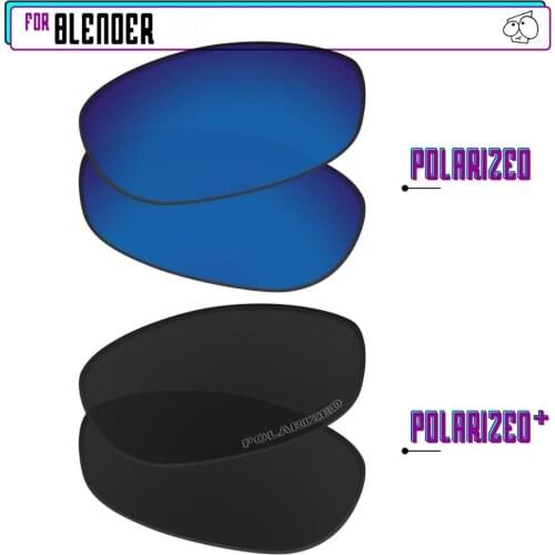 EZReplace Polarized Replacement Lenses for - Oakley Blender Sunglasses - BlackPPlus-SapphireP