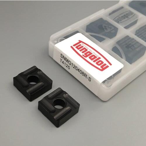 100% Original 10PCS SNMG120408R-S T4125 Metal Turning Tools lathe Cutter Carbide Inserts Machining Steel Parts CNC Lathe Tools