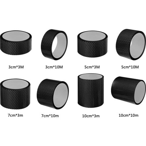3D Carbon Fiber Vinyl Car Wrap Stickers DIY Paste Door Sill Side Mirror Anti Scratch Tape Protector Auto Styling Accessories