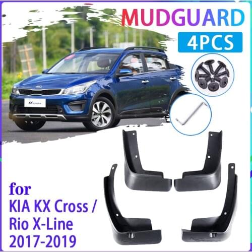4 PCS Car Mud Flaps for KIA KX Cross Rio X-Line 2017 2018 2019 Mudguard Splash Guards Fender Mudflaps Auto Accessories