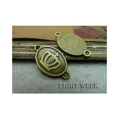 Diy handmade bracelet material ancient bronze 16 * 24 mm crown connection charms Jewelry accessories