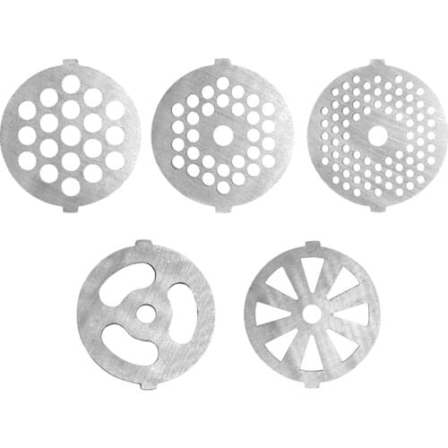 AD-5 Piece Stainless Steel Meat Grinder Plates Discs for Food Chopper and Meat Grinder Machinery Parts