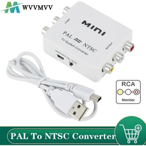 Mini PAL NTSC Bi-direction TV System Converter Switcher PAL to NTSC NTSC to PAL Dual-Way TV Composite Connection Converters